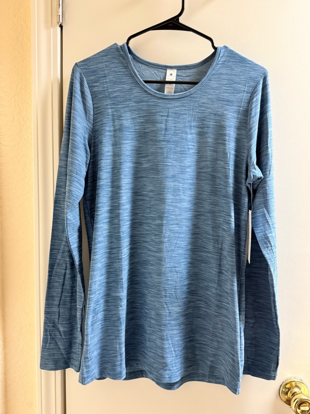Yogalicious Gentle Embrace Heathered Sky Blue Top